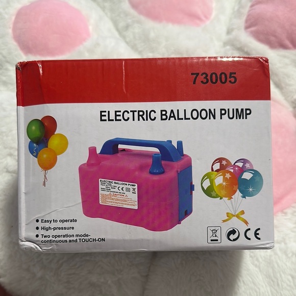 Electric Balloon Pump - Pink and Blue - Picture 1 of 3